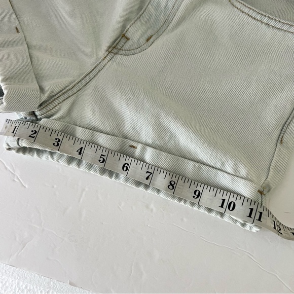 Vintage 80s American Apparel 🇺🇸 high waisted denim short sz 26 light wash - Picture 10 of 16